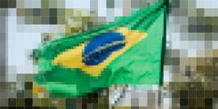 Pixellated Brazilian flag