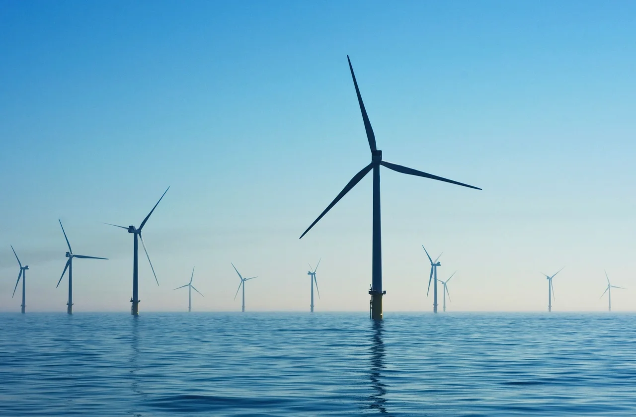 Wind turbines in the sea