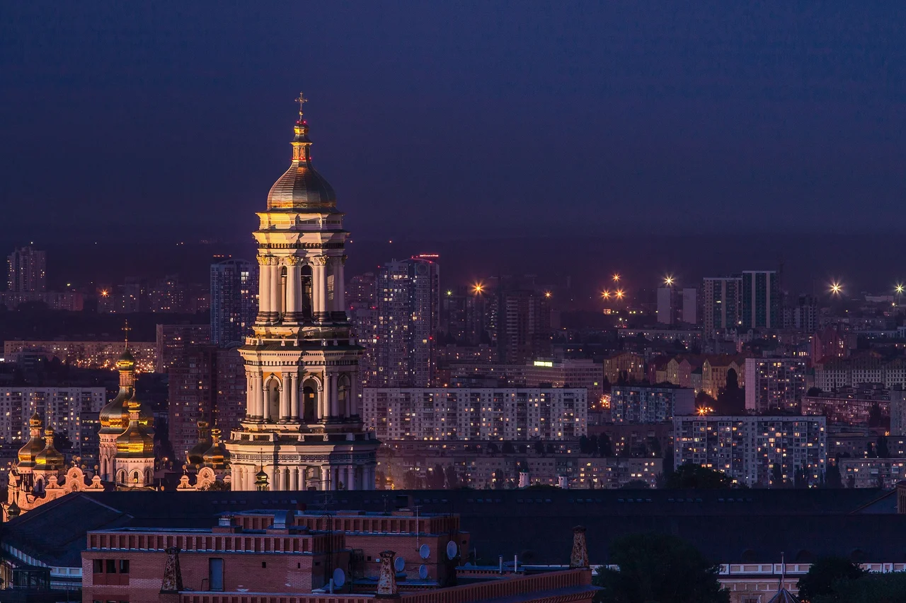 Tower in the night sky