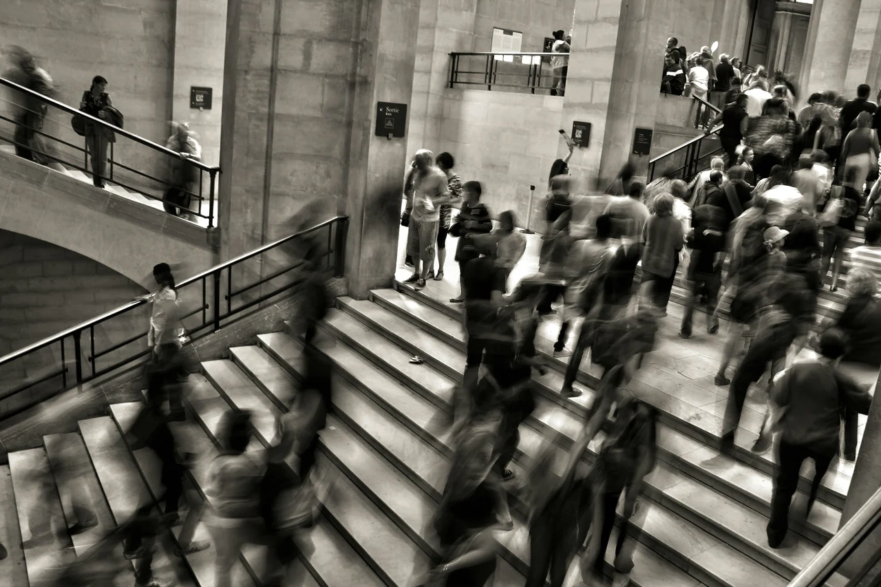 A crowd of people