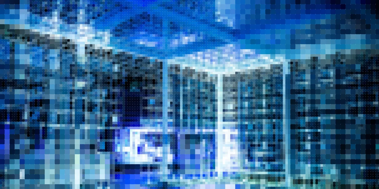 Pixellated image of an abstract system
