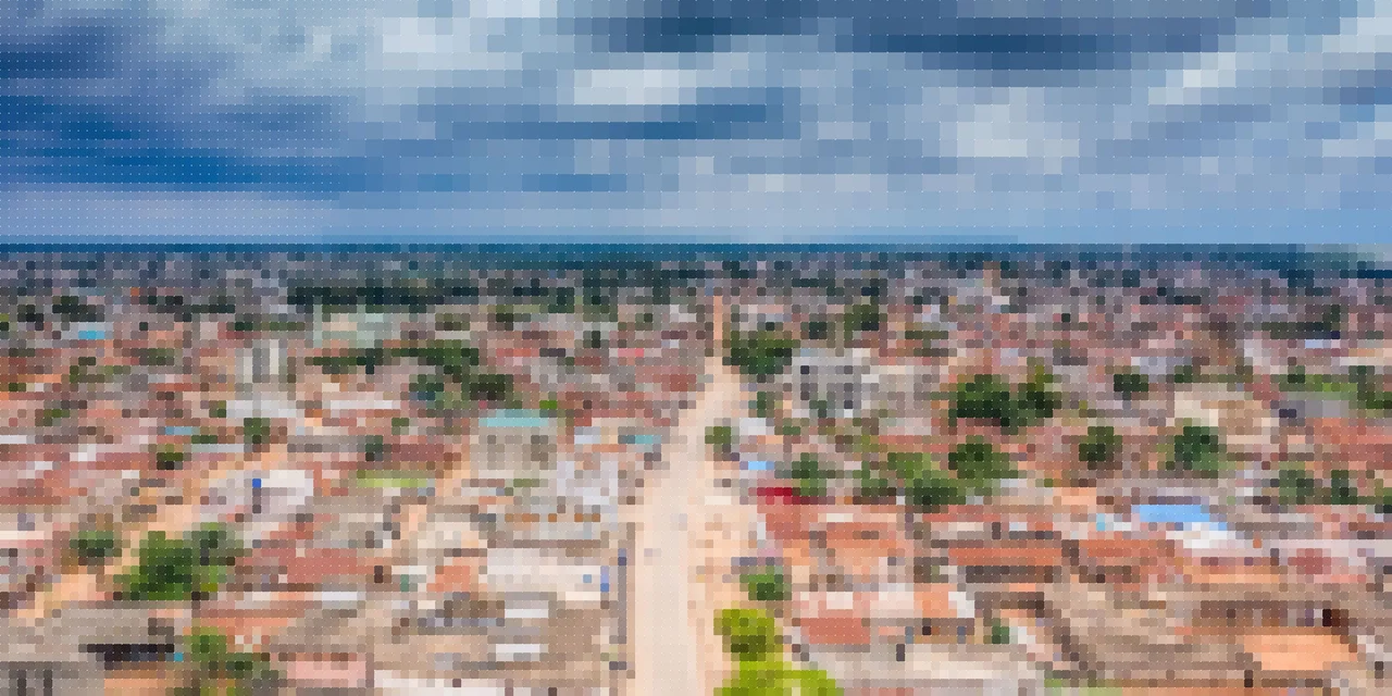 Pixellated image of Porto Novo, Benin