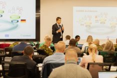 Arne Ansper speaking at the SDMMS demo