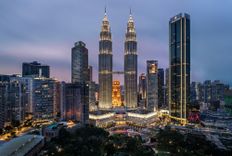 Petronas towers in the evening light