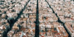Pixellated image of Barcelona