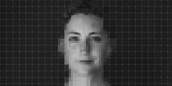 Pixellated image of a face