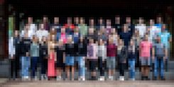 Pixellated image of Cybernetica's employees